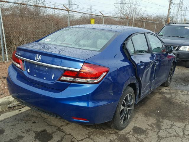 19XFB2F84EE008050 - 2014 HONDA CIVIC EX BLUE photo 4