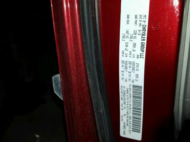 2D4RN6DX1AR419987 - 2010 DODGE GRAND CARA RED photo 10