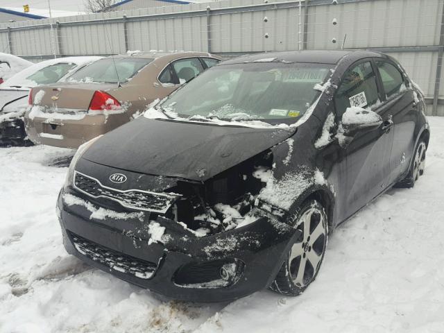 KNADN5A33C6094916 - 2012 KIA RIO EX BLACK photo 2