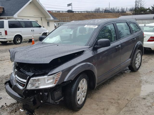 3C4PDCAB0ET218003 - 2014 DODGE JOURNEY SE GRAY photo 2