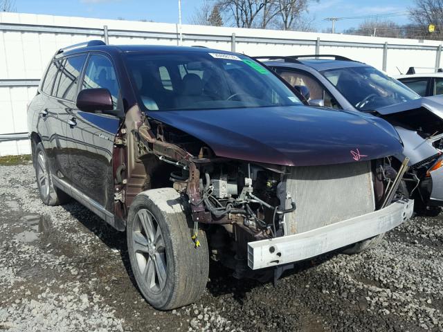 5TDDK3EH5DS277337 - 2013 TOYOTA HIGHLANDER BURGUNDY photo 1