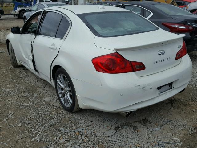 JN1CV6AP2DM301545 - 2013 INFINITI G37 BASE WHITE photo 3