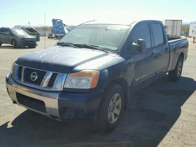 1N6AA07G98N312902 - 2008 NISSAN TITAN XE BLUE photo 2