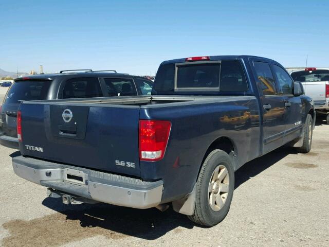 1N6AA07G98N312902 - 2008 NISSAN TITAN XE BLUE photo 4