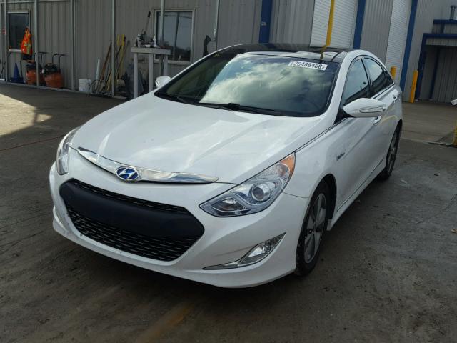 KMHEC4A49BA011674 - 2011 HYUNDAI SONATA HYB WHITE photo 2