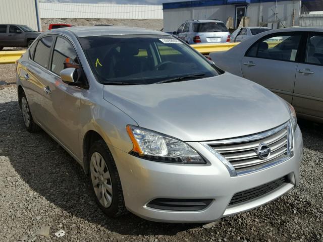 3N1AB7APXFY337795 - 2015 NISSAN SENTRA S SILVER photo 1