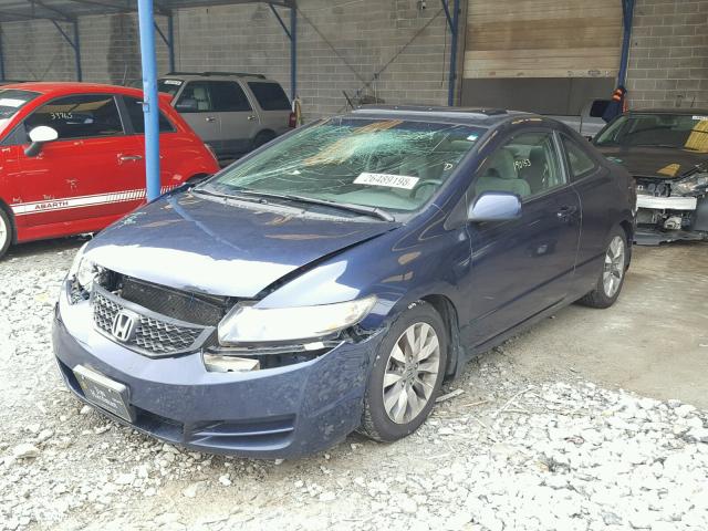 2HGFG12859H518520 - 2009 HONDA CIVIC EX BLUE photo 2