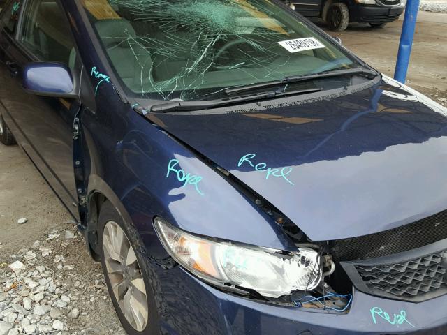 2HGFG12859H518520 - 2009 HONDA CIVIC EX ლურჯი ფოტო 9