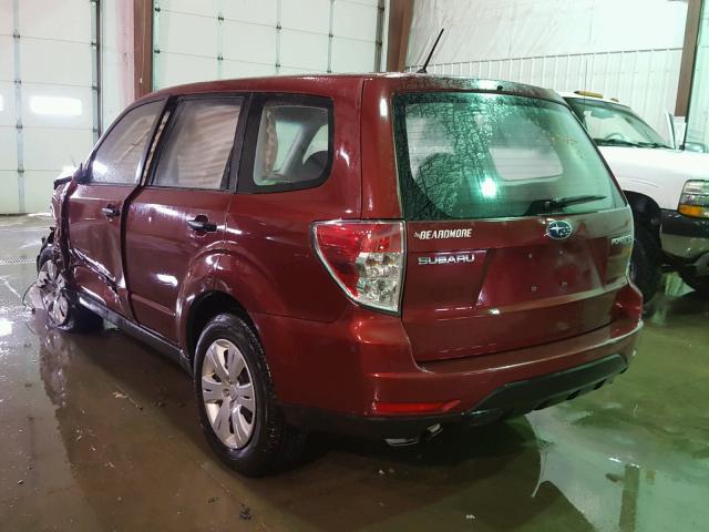 JF2SH61649H794489 - 2009 SUBARU FORESTER 2 MAROON photo 3