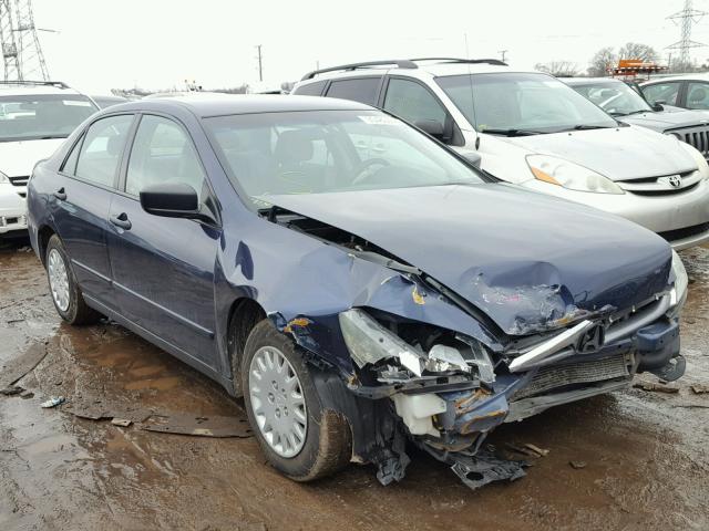 1HGCM56137A117544 - 2007 HONDA ACCORD VAL BLUE photo 1