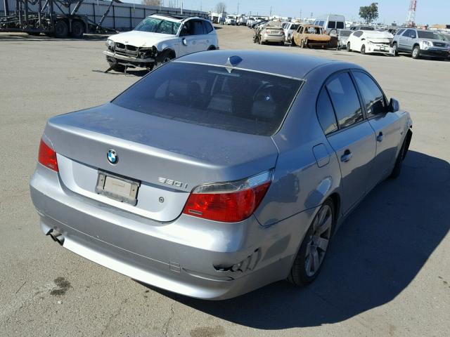 WBANA73525CR60555 - 2005 BMW 530 I SILVER photo 4