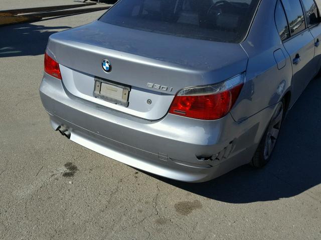 WBANA73525CR60555 - 2005 BMW 530 I SILVER photo 9