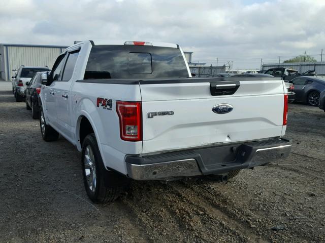 1FTEW1EG5HFA64169 - 2017 FORD F150 SUPER WHITE photo 3