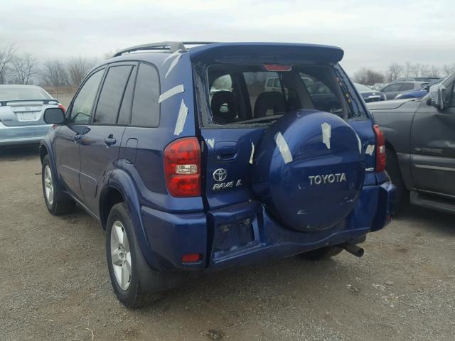 JTEHD20V346013029 - 2004 TOYOTA RAV4 BLUE photo 3