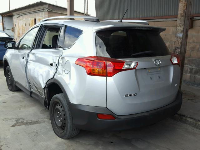 JTMZFREV9ED035568 - 2014 TOYOTA RAV4 LE SILVER photo 3