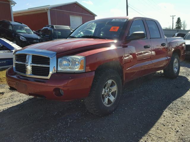 1D7HW48NX6S540063 - 2006 DODGE DAKOTA QUA RED photo 2