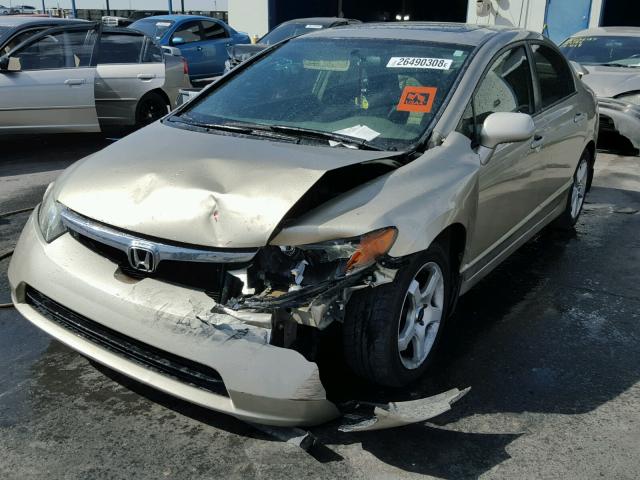 1HGFA16857L105640 - 2007 HONDA CIVIC EX GOLD photo 2