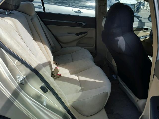 1HGFA16857L105640 - 2007 HONDA CIVIC EX ოქროსფერი ფოტო 6