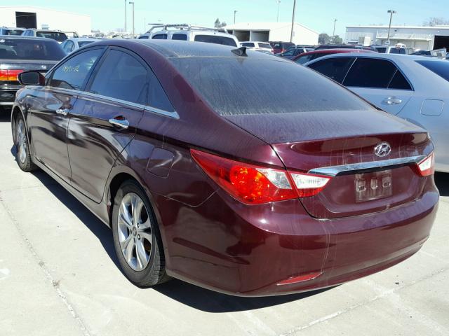 5NPEC4AC7CH480414 - 2012 HYUNDAI SONATA SE BURGUNDY photo 3