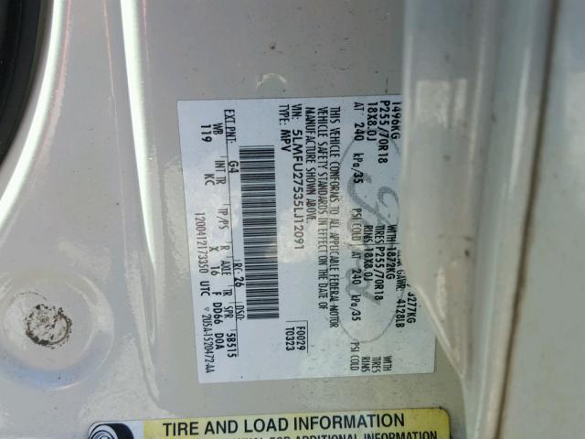 5LMFU27535LJ12091 - 2005 LINCOLN NAVIGATOR 灰色 照片 10