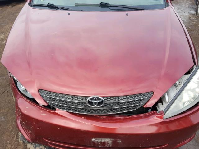 4T1BE32K03U255587 - 2003 TOYOTA CAMRY LE BURGUNDY photo 7