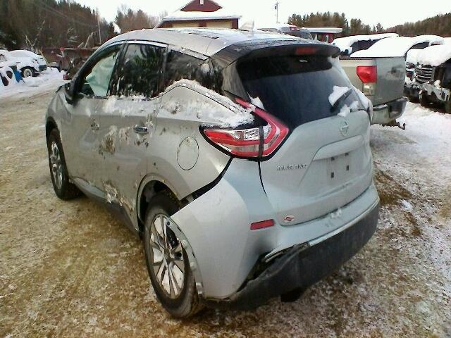 5N1AZ2MH8GN144474 - 2016 NISSAN MURANO S SILVER photo 3