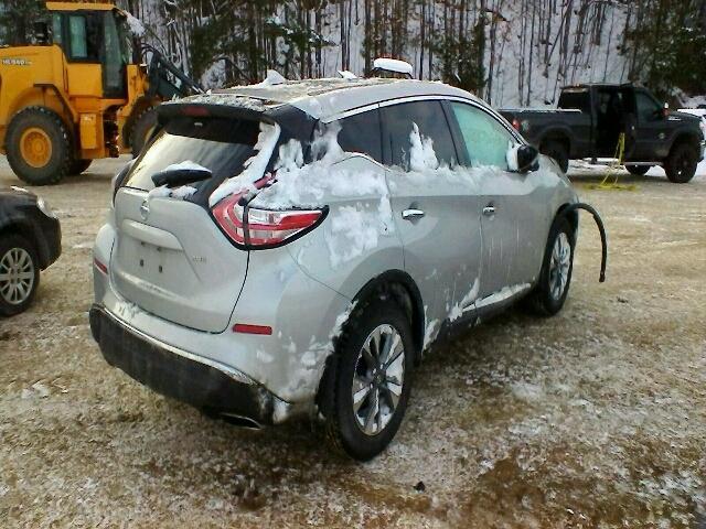 5N1AZ2MH8GN144474 - 2016 NISSAN MURANO S SILVER photo 4