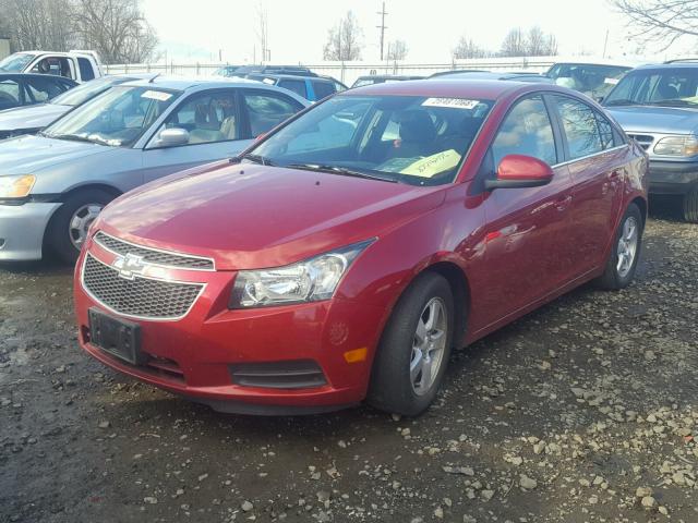 1G1PC5SB8E7165917 - 2014 CHEVROLET CRUZE LT RED photo 2