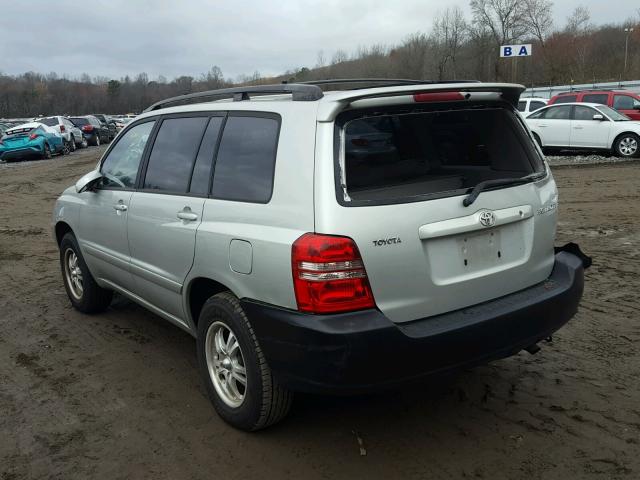 JTEGD21A530055386 - 2003 TOYOTA HIGHLANDER SILVER photo 3