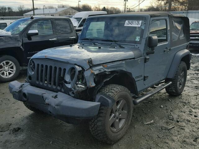 1C4AJWAG8EL117279 - 2014 JEEP WRANGLER S BLUE photo 2