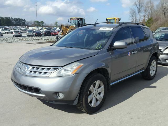 JN8AZ08W46W525639 - 2006 NISSAN MURANO SL GRAY photo 2