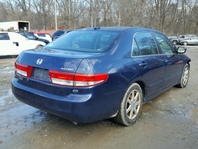 1HGCM66524A058569 - 2004 HONDA ACCORD EX BLUE photo 4