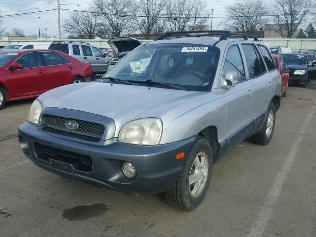 KM8SC83D51U014916 - 2001 HYUNDAI SANTA FE G GRAY photo 2