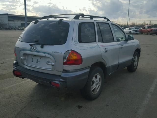 KM8SC83D51U014916 - 2001 HYUNDAI SANTA FE G GRAY photo 4