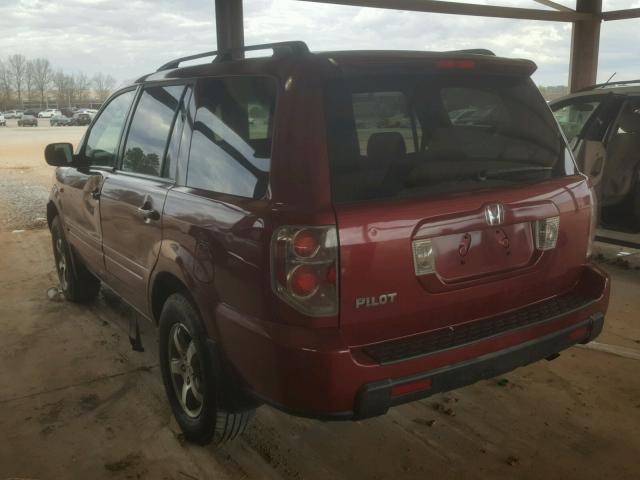 5FNYF28416B043051 - 2006 HONDA PILOT EX RED photo 3