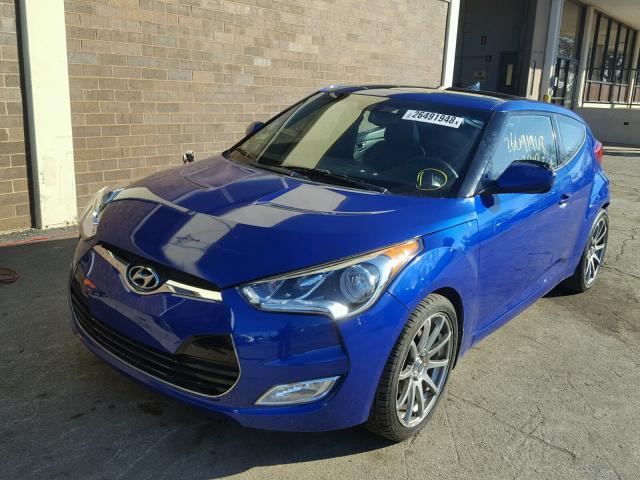 KMHTC6AD3CU046987 - 2012 HYUNDAI VELOSTER B BLUE photo 2