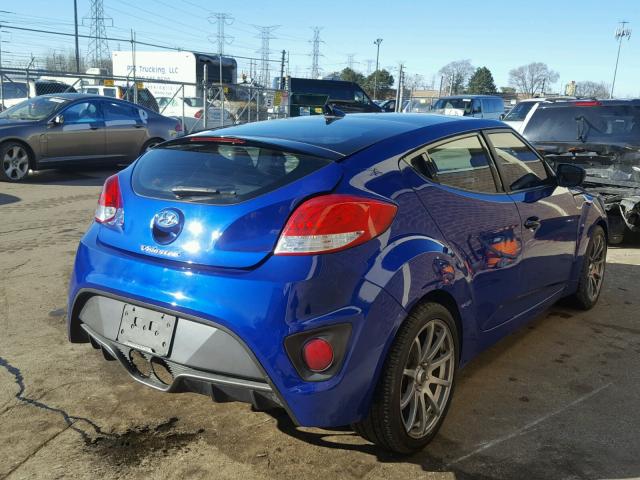 KMHTC6AD3CU046987 - 2012 HYUNDAI VELOSTER B BLUE photo 4