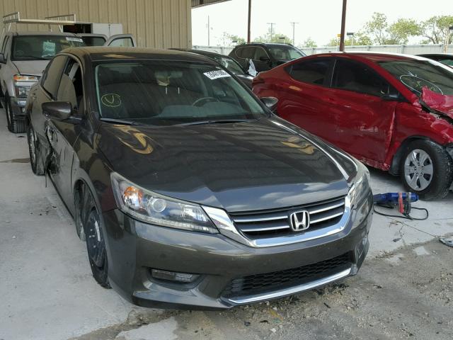 1HGCR2F55EA033032 - 2014 HONDA ACCORD SPO BROWN photo 1