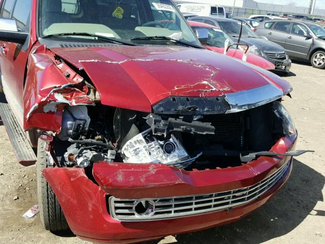 5LMFU28538LJ19416 - 2008 LINCOLN NAVIGATOR წითელი ფოტო 9