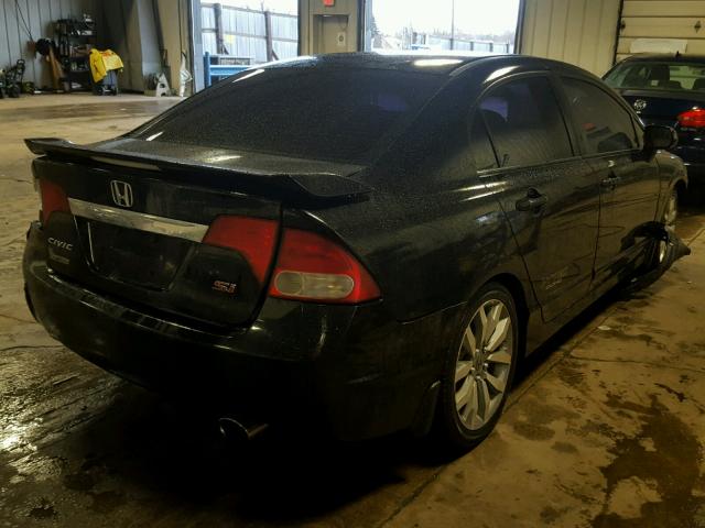 2HGFA55599H700523 - 2009 HONDA CIVIC SI BLACK photo 4