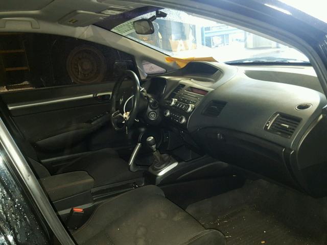 2HGFA55599H700523 - 2009 HONDA CIVIC SI BLACK photo 5