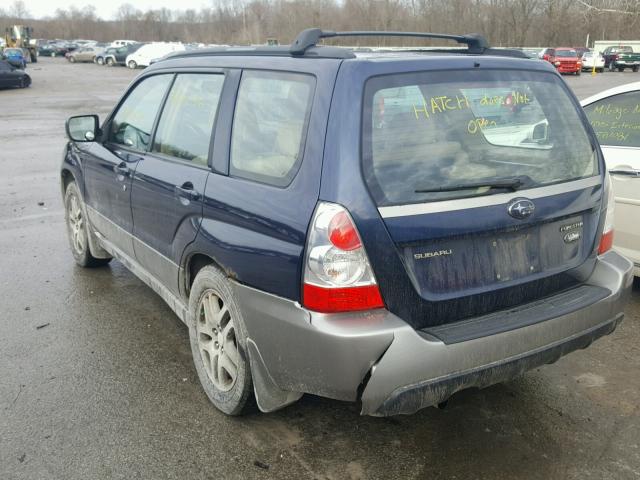 JF1SG67646H755508 - 2006 SUBARU FORESTER 2 BLUE photo 3