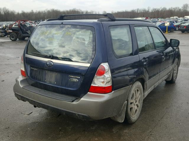 JF1SG67646H755508 - 2006 SUBARU FORESTER 2 BLUE photo 4