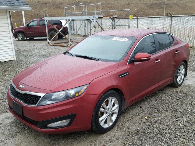 5XXGN4A72DG159433 - 2013 KIA OPTIMA EX RED photo 2