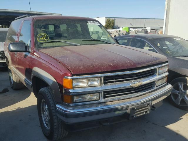 3GNEK18R4WG129430 - 1998 CHEVROLET TAHOE K150 BURGUNDY photo 1