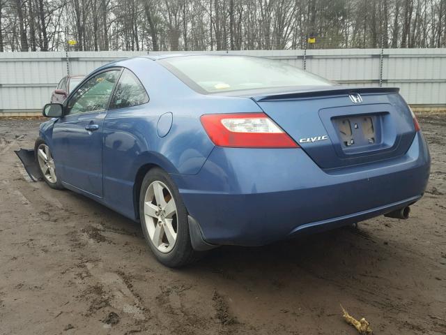 2HGFG12896H523716 - 2006 HONDA CIVIC EX BLUE photo 3