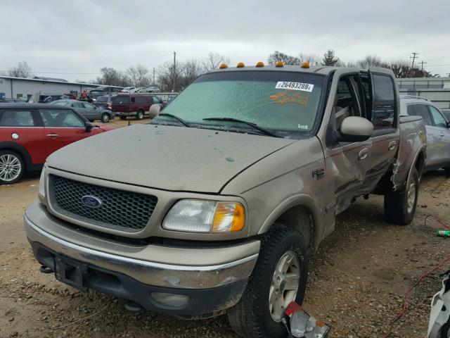 1FTRW08L11KA87921 - 2001 FORD F150 SUPER GOLD photo 2