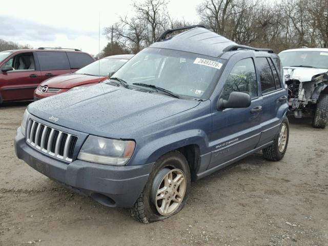 1J4GW48S54C229900 - 2004 JEEP GRAND CHER BLUE photo 2