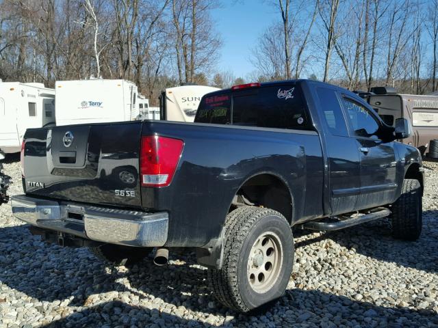 1N6AA06B94N591851 - 2004 NISSAN TITAN XE BLACK photo 4