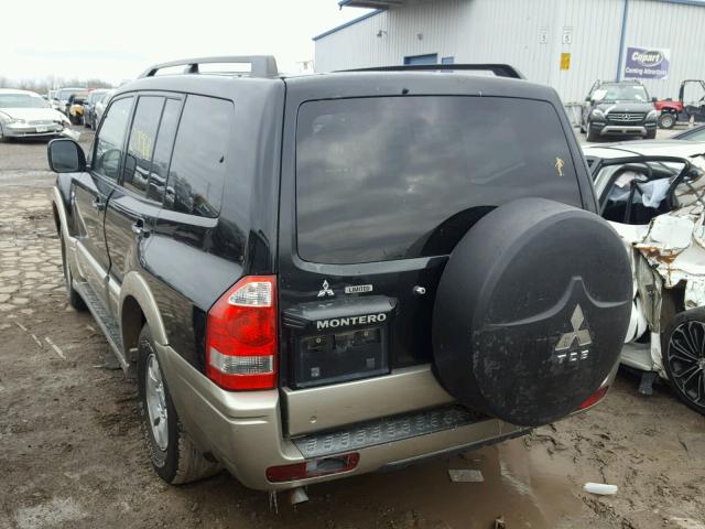 JA4NW51SX3J036739 - 2003 MITSUBISHI MONTERO LI BLACK photo 3